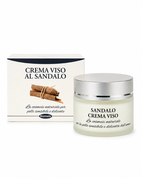 Crema Viso al Sandalo Uomo 50 ml – Idrata, Nutre e Protegge la Pelle del Viso