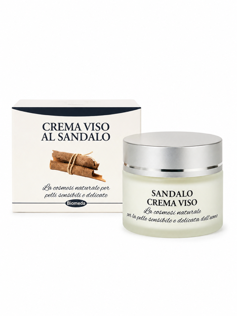 Crema Viso al Sandalo Uomo 50 ml – Idrata, Nutre e Protegge la Pelle del Viso