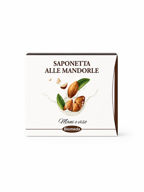 Saponetta alla Mandorla Bio per Viso, Mani e Corpo – Delicata per Pelli Sensibili 80 g