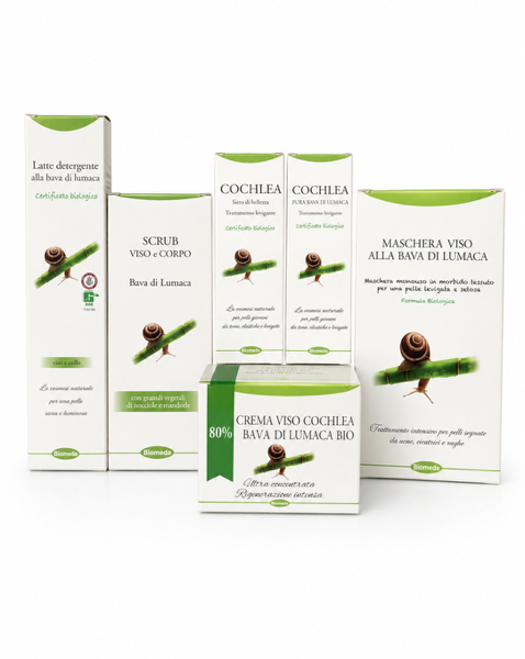 Kit Viso Bava di Lumaca – Routine Intensiva Antiage per Rughe, Macchie e Cicatrici 6 Prodotti