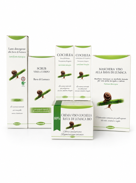 Kit Viso Bava di Lumaca – Routine Intensiva Antiage per Rughe, Macchie e Cicatrici 6 Prodotti