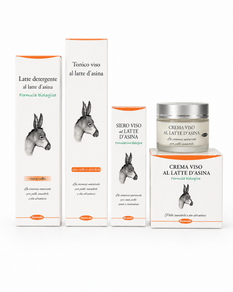 Kit Viso Latte d’Asina per Pelle Sensibile – Routine Idratante Completa 4 Prodotti