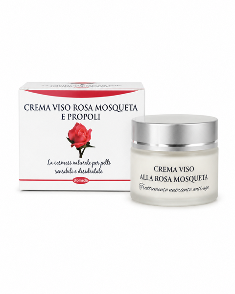 Crema Viso alla Rosa Mosqueta 50 ml – Rigenerante, Antiage e Nutriente | biomeda