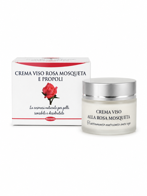 Crema Viso alla Rosa Mosqueta 50 ml – Rigenerante, Antiage e Nutriente | biomeda
