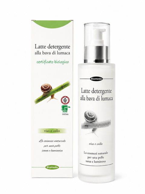 Detergente Viso alla Bava di Lumaca Delicato e Rigenerante per Tutti i Tipi di Pelle | 150 ml | Biomeda