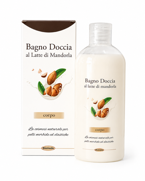 Latte Bagnodoccia alla Mandorla 200 ml – Detergente Delicato che Idrata e Nutre la Pelle