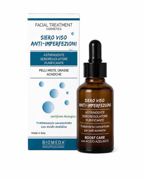 Siero Viso con Acido Azelaico – Purificante e Seboregolatore per Pelle Impura | 30 ml