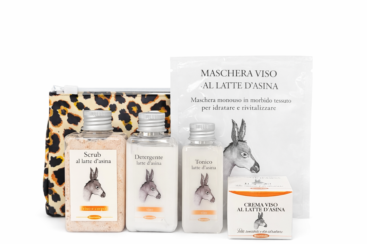 kit skincare latte d'asina naturale routine completa per pelle sensibile