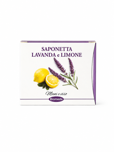 Saponetta Bio Lavanda e Limone per Viso, Mani e Corpo – Delicata e Rinfrescante 80 g