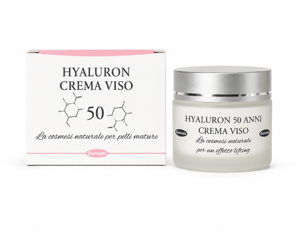 Crema Viso all’Acido Ialuronico 50 ml – Idratante, Rimpolpante e Levigante | Biomeda