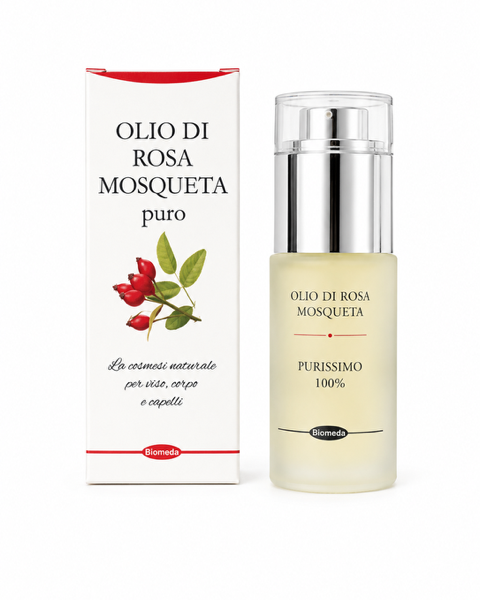 olio di rosa mosqueta puro biomeda olio naturale viso macchie e cicatrici |Biomeda