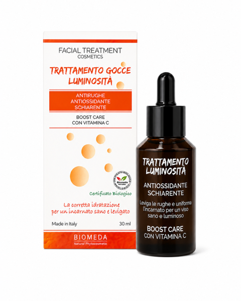 Siero Viso alla Vitamina C 30 ml – Illuminante, Antiossidante e Idratante per Tutti i Tipi di Pelle