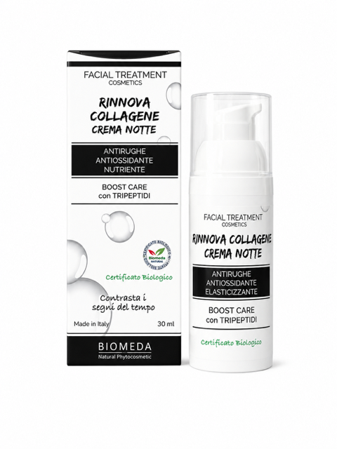 Crema Viso Notte al Collagene Bio – Nutriente Anti-Età per Pelli Mature 30 ml
