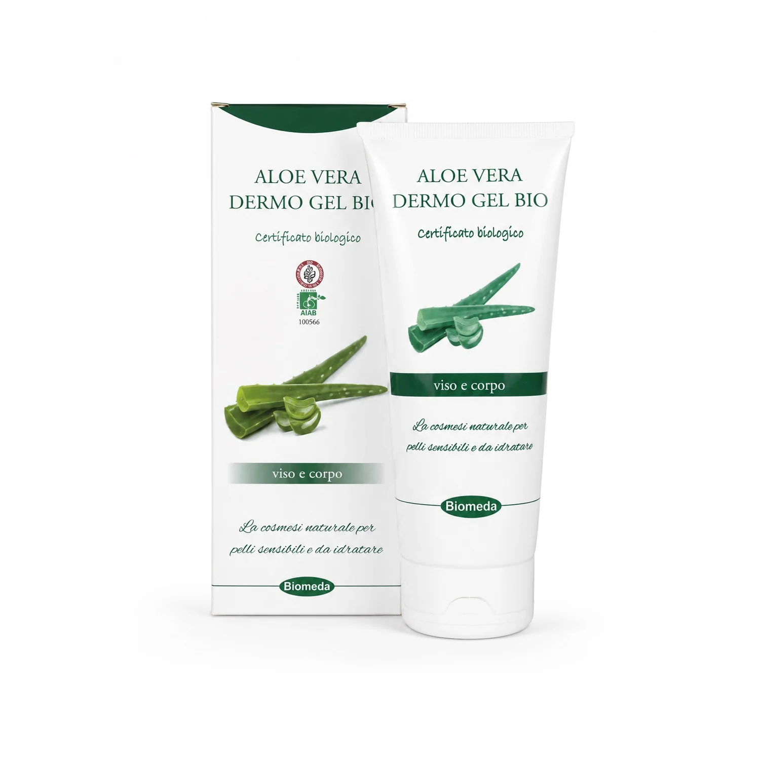 Gel Aloe Vera 99% Biomeda – Idratante e Lenitivo per Viso, Corpo e Doposole | 200 ml
