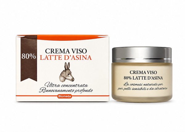 crema viso con 80% di latte d'asina biomeda