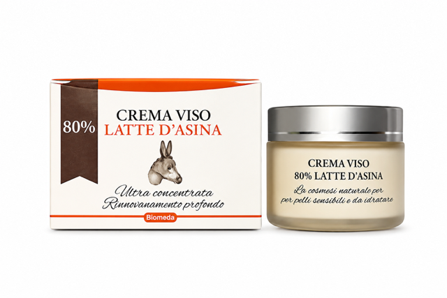 crema viso con 80% di latte d'asina biomeda