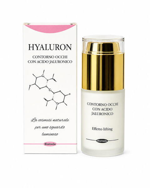 Contorno Occhi Acido Ialuronico 3 Pesi Molecolari Biomeda – Idratante e Levigante | 30 ml | Biomeda