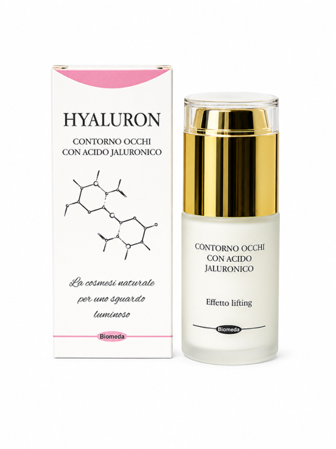 Contorno Occhi Acido Ialuronico 3 Pesi Molecolari Biomeda – Idratante e Levigante | 30 ml | Biomeda