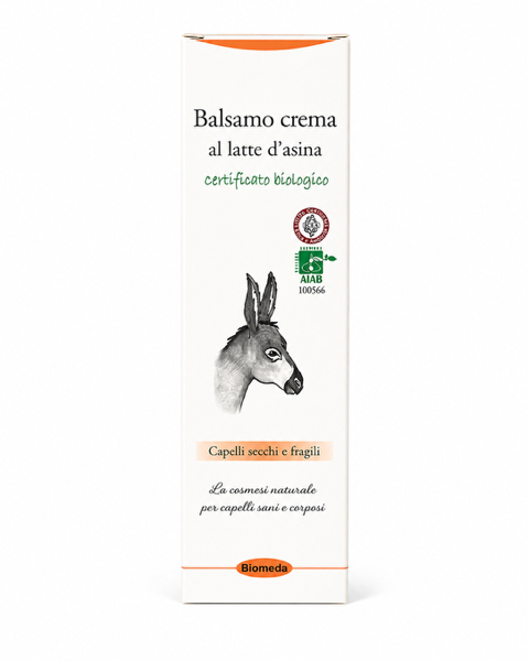 Balsamo al Latte d’Asina 250 ml – Nutriente e Districante per Capelli Secchi e Delicati | Biomeda