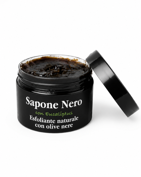 Sapone Nero Marocchino all’Eucalipto 150 ml – Trattamento Esfoliante Corpo per Hammam