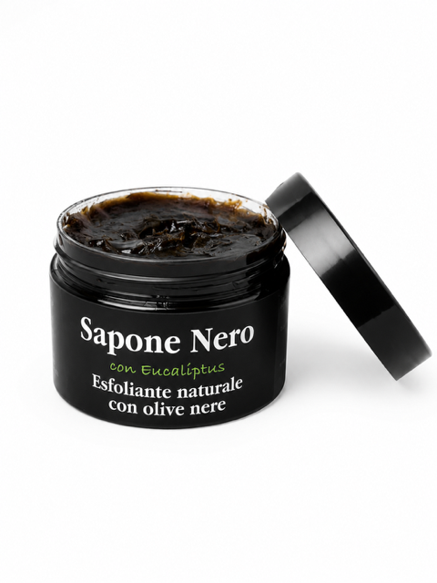Sapone Nero Marocchino all’Eucalipto 150 ml – Trattamento Esfoliante Corpo per Hammam