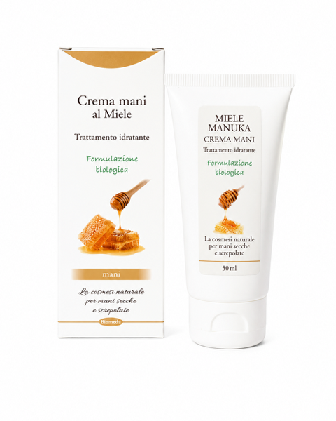 Crema Mani al Miele 50 ml – Idrata, Nutre e Protegge le Mani Secche e Screpolate
