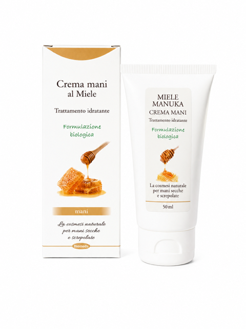 Crema Mani al Miele 50 ml – Idrata, Nutre e Protegge le Mani Secche e Screpolate