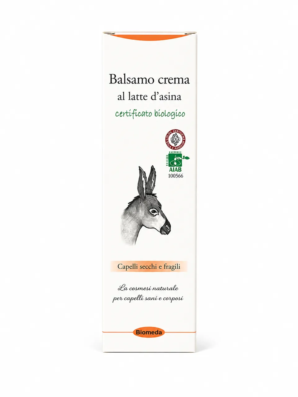 Balsamo al Latte d’Asina 250 ml – Nutriente e Districante per Capelli Secchi e Delicati | Biomeda