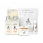 Kit Skincare Travel Size Latte d’Asina con Guanto Struccante Pelle Sensibile 5 Prodotti