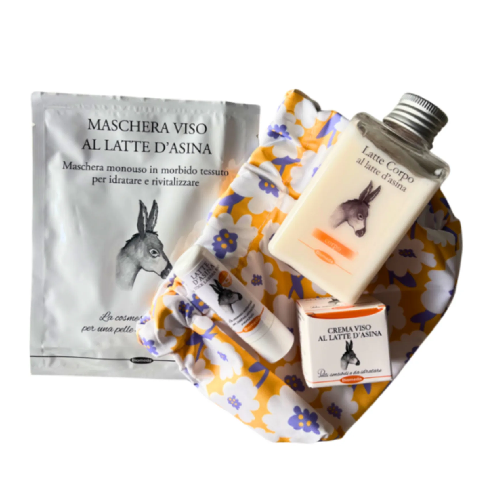 Kit Beauty Travel al Latte d’Asina – Routine Idratante Viso e Corpo 5 Prodotti
