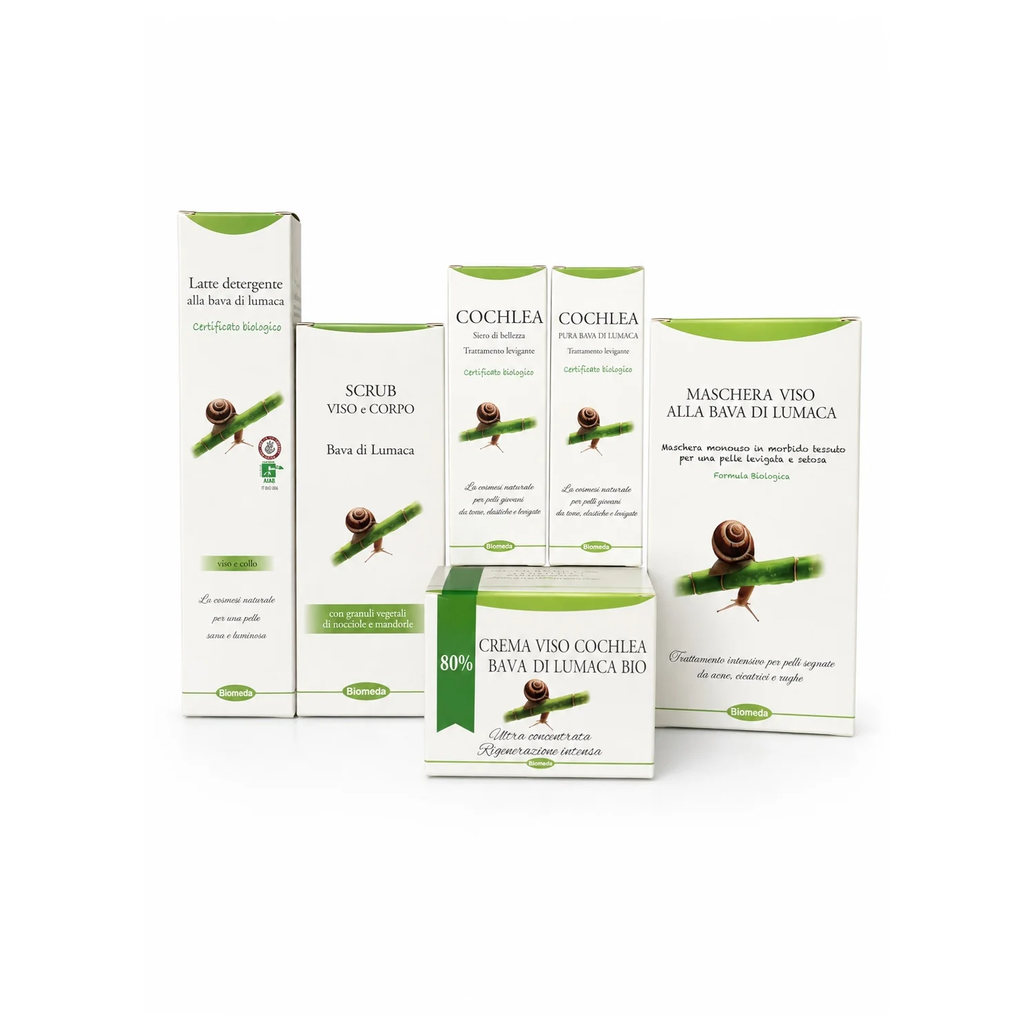 Kit Viso Bava di Lumaca | Pelli mature | Rughe e macchie | 9 Prodotti