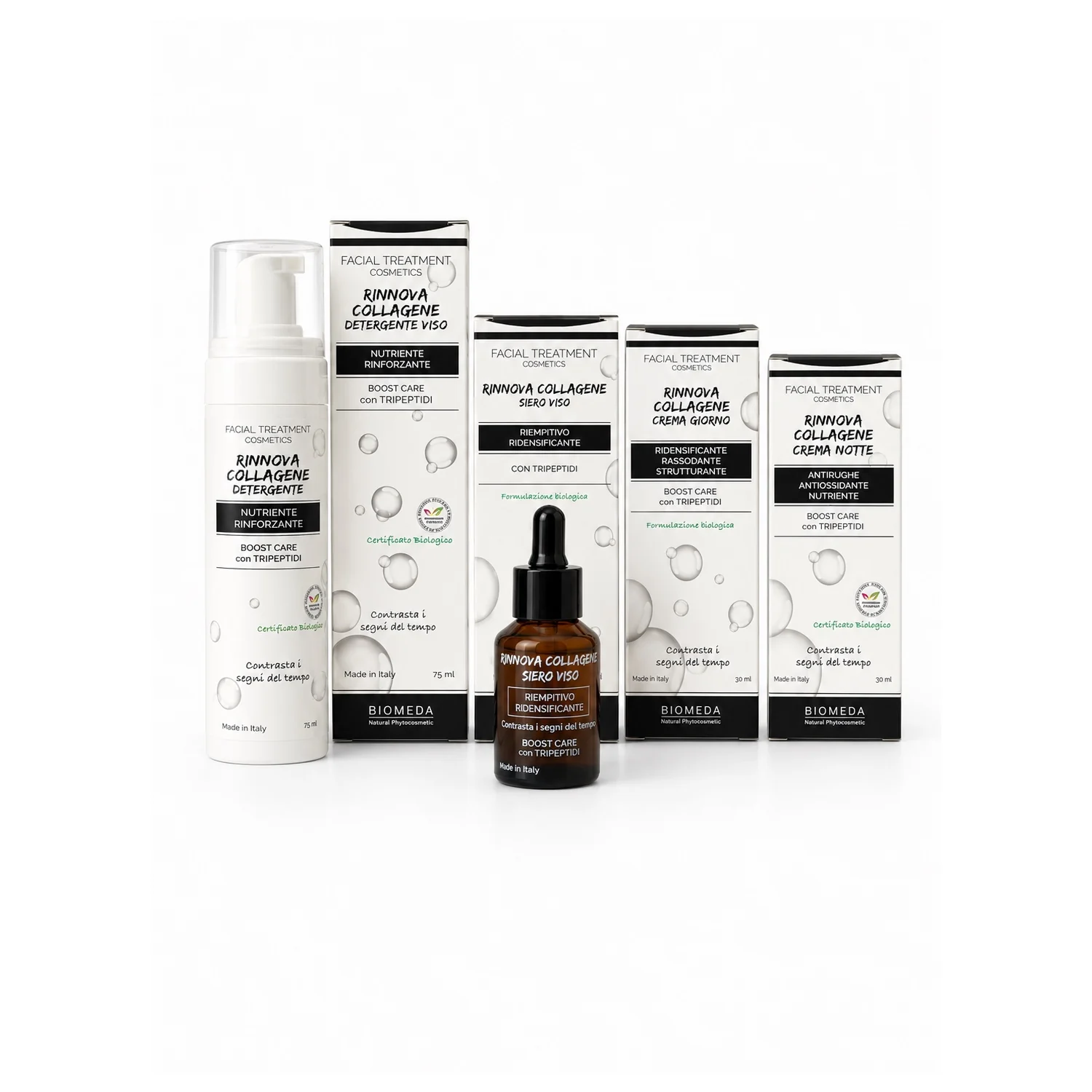 Kit Viso Collagene per Pelle Matura – Routine Antiage Rassodante 4 Prodotti