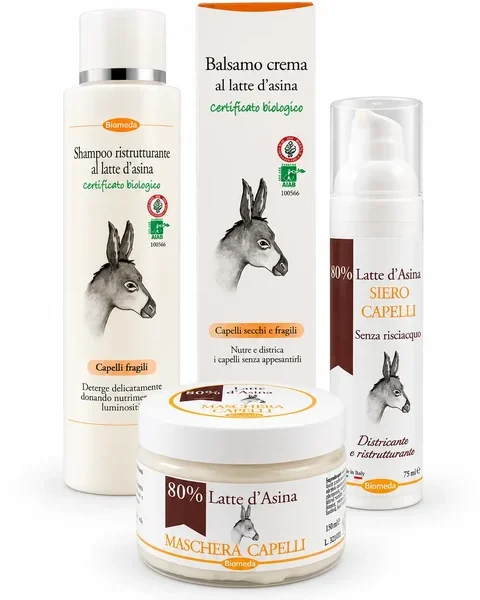 Kit Capelli al Latte d’Asina – Routine Completa | 4 Prodotti