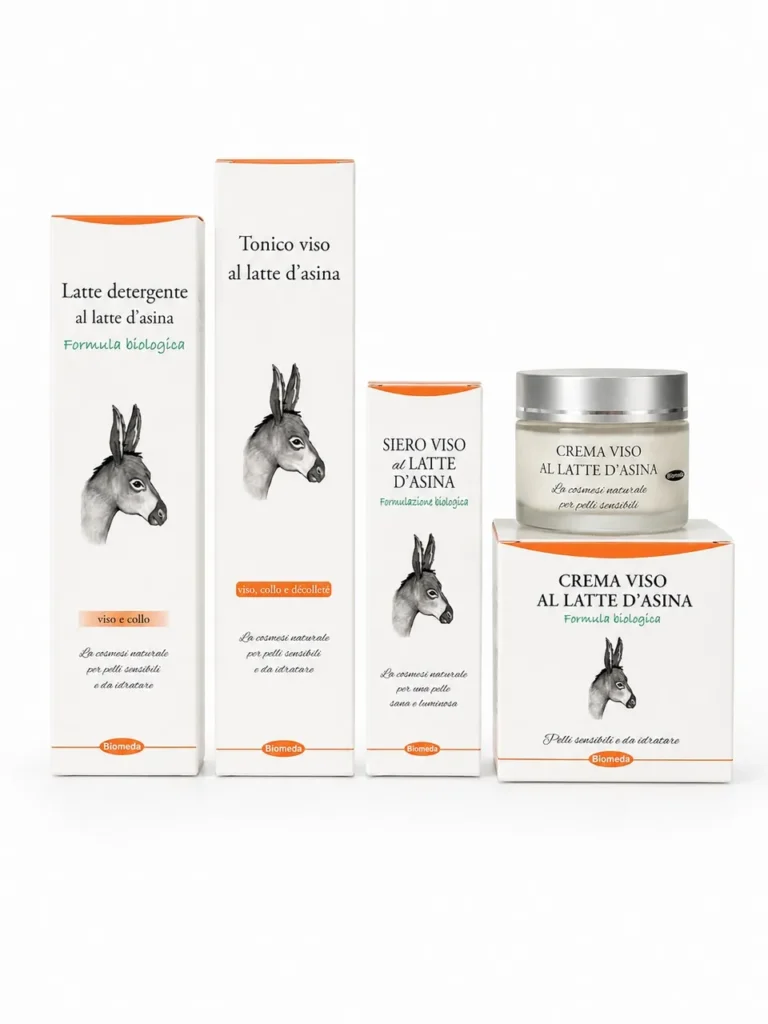 Kit Viso Latte d’Asina per Pelle Sensibile – Routine Idratante Completa 4 Prodotti