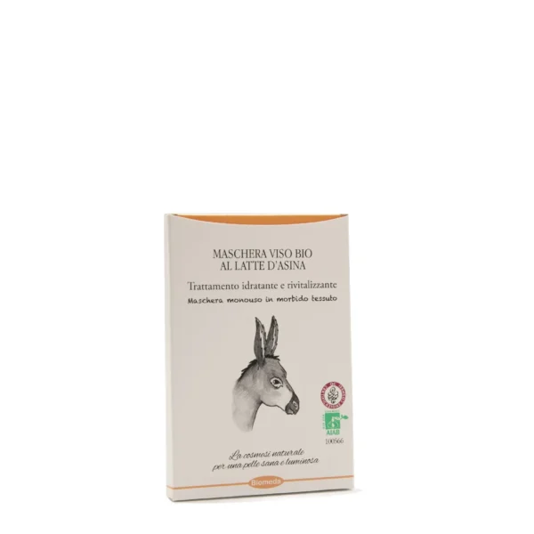 Maschera viso in tessuto al latte d'asina