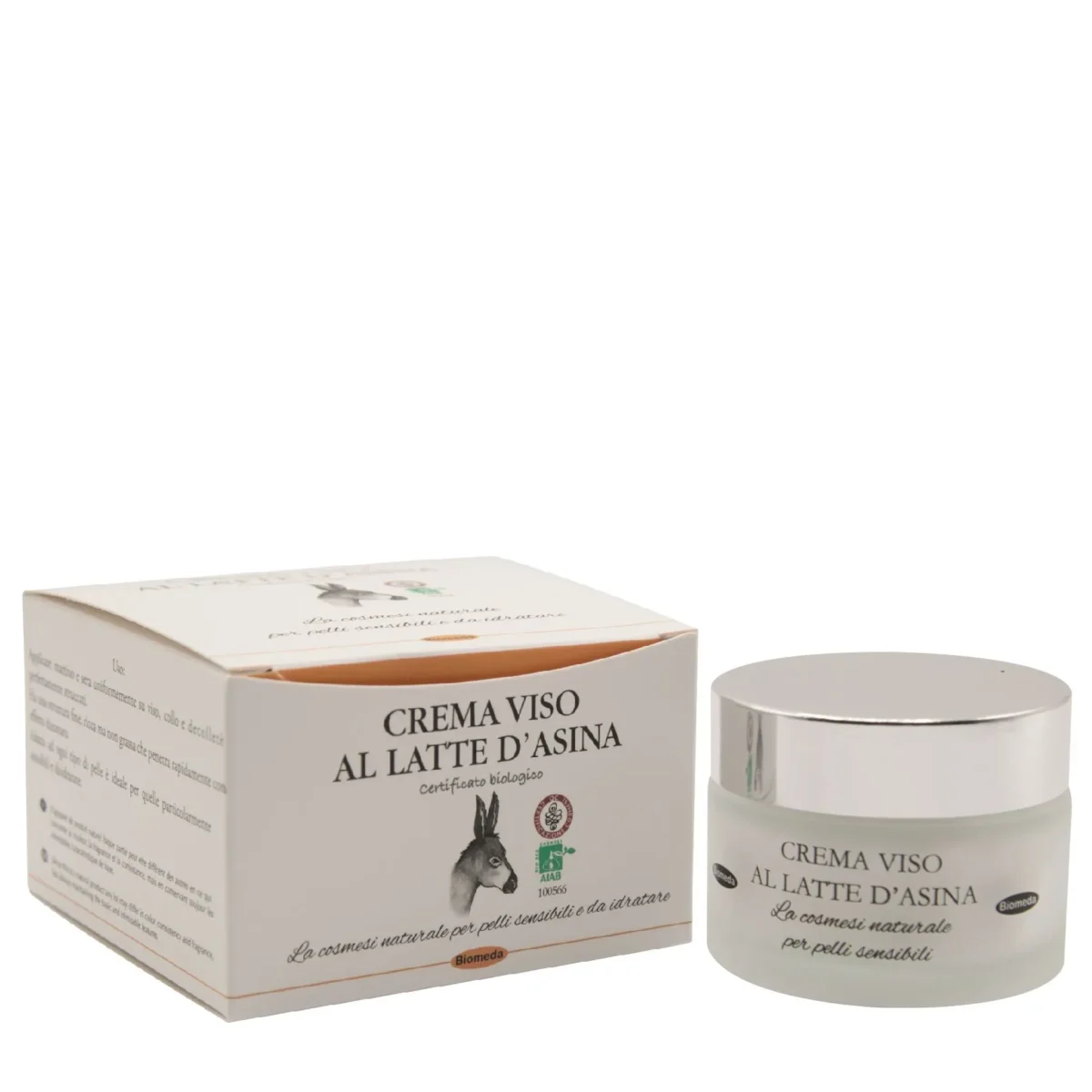 Crema viso al latte d'asina biologica - immagine 1