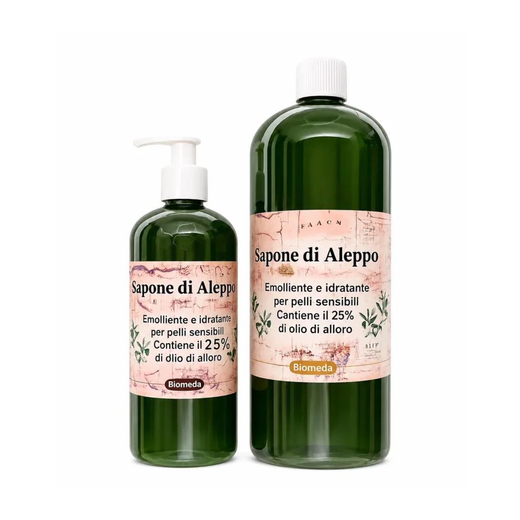 Sapone di Aleppo liquido 25% olio di alloro