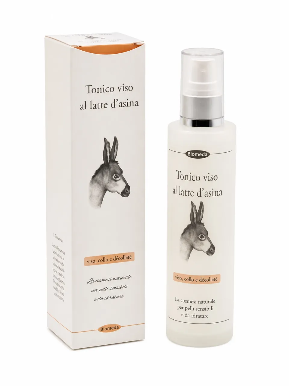 Tonico Viso al Latte d’Asina 150 ml – Idrata, Lenisce e Riequilibra la Pelle Sensibile